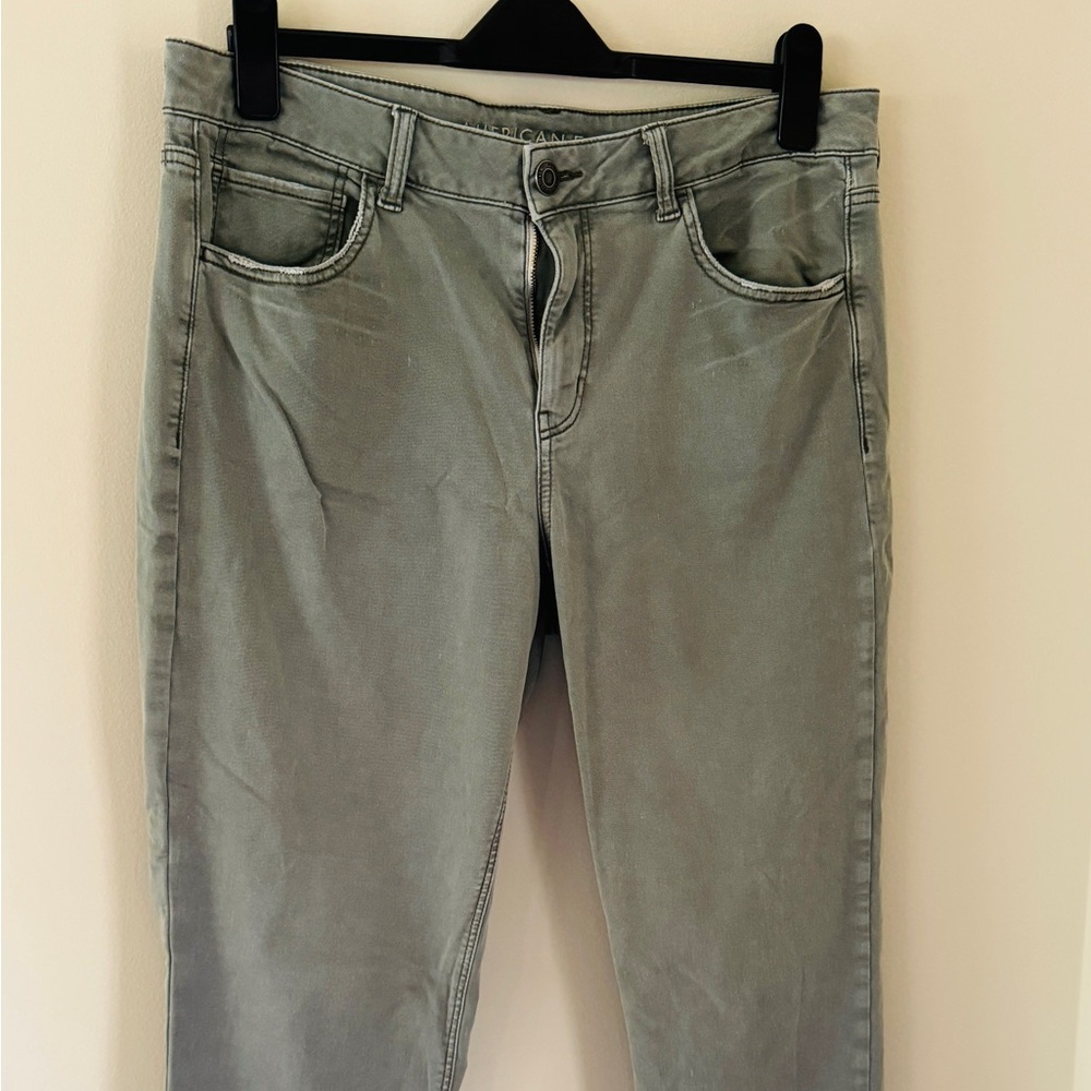 American Eagle Outfitters Women's Green Straight Leg Jeans